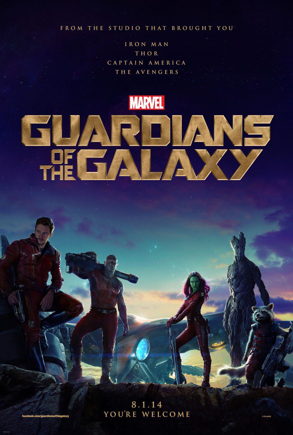Cartel de Guardianes de la Galaxia - Estados Unidos