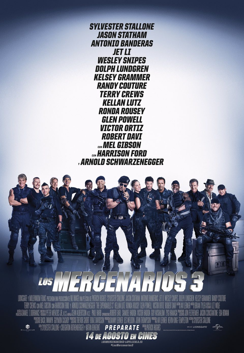 Cartel de Los mercenarios 3 - España