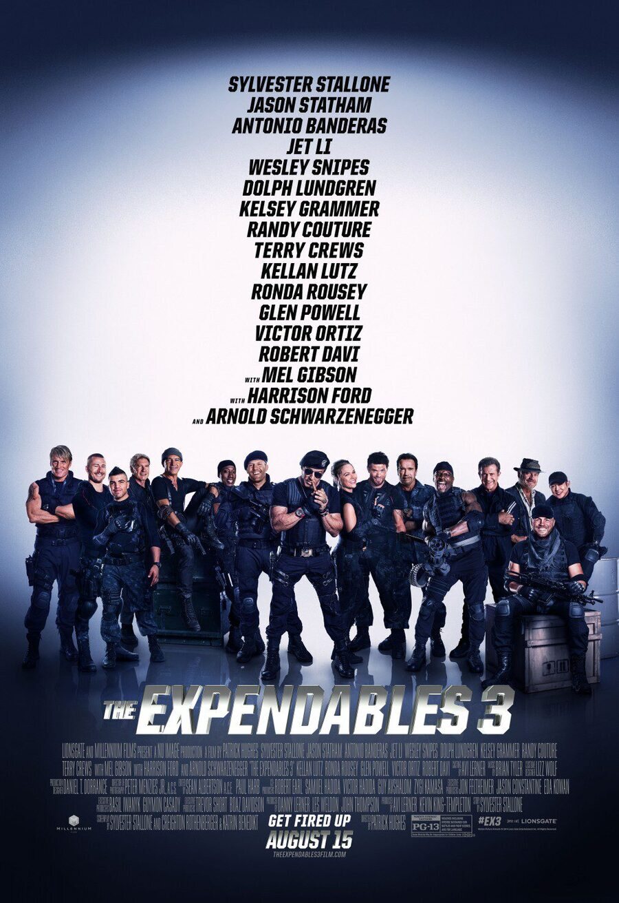 Cartel de Los mercenarios 3 - EEUU