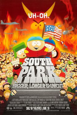 Cartel de South Park: Más grande, más largo y sin cortes