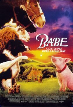 Cartel de Babe, el cerdito valiente