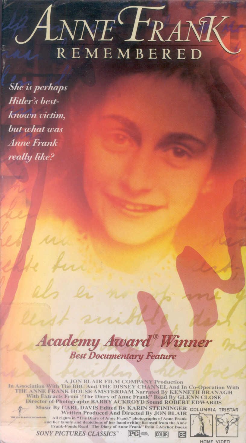 Cartel de Anne Frank Remembered - Estados Unidos