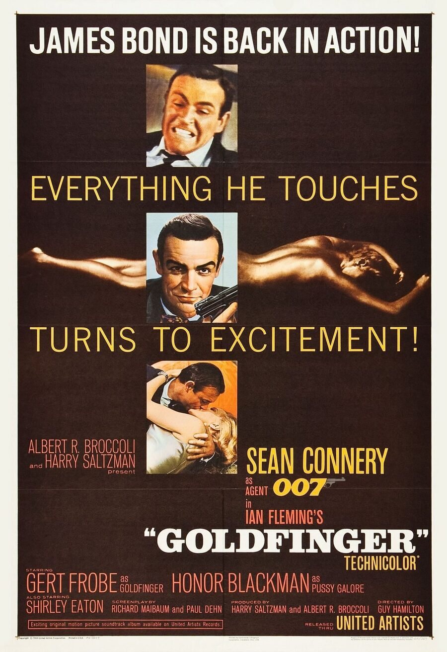 Cartel de James Bond contra Goldfinger - EEUU