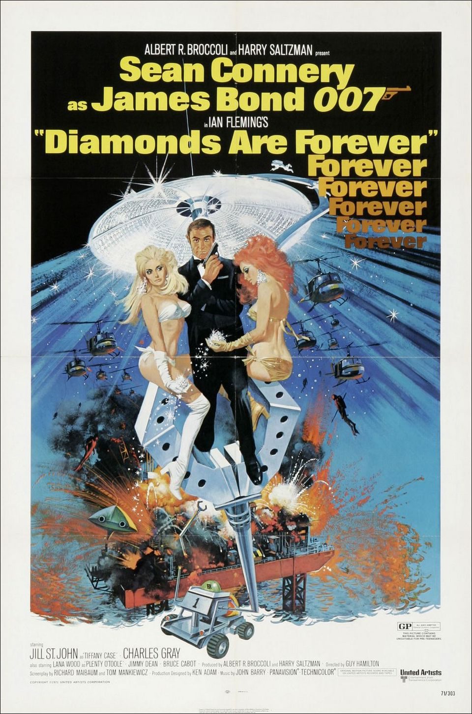 Cartel de Diamantes para la eternidad - EEUU