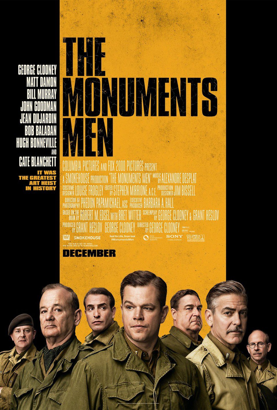 Cartel de Monuments Men - EEUU
