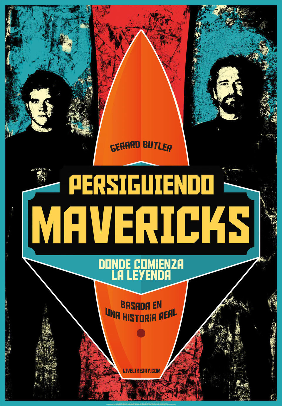 Cartel de Persiguiendo Mavericks - España