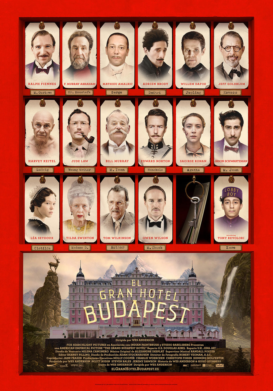 Cartel de El Gran Hotel Budapest - España