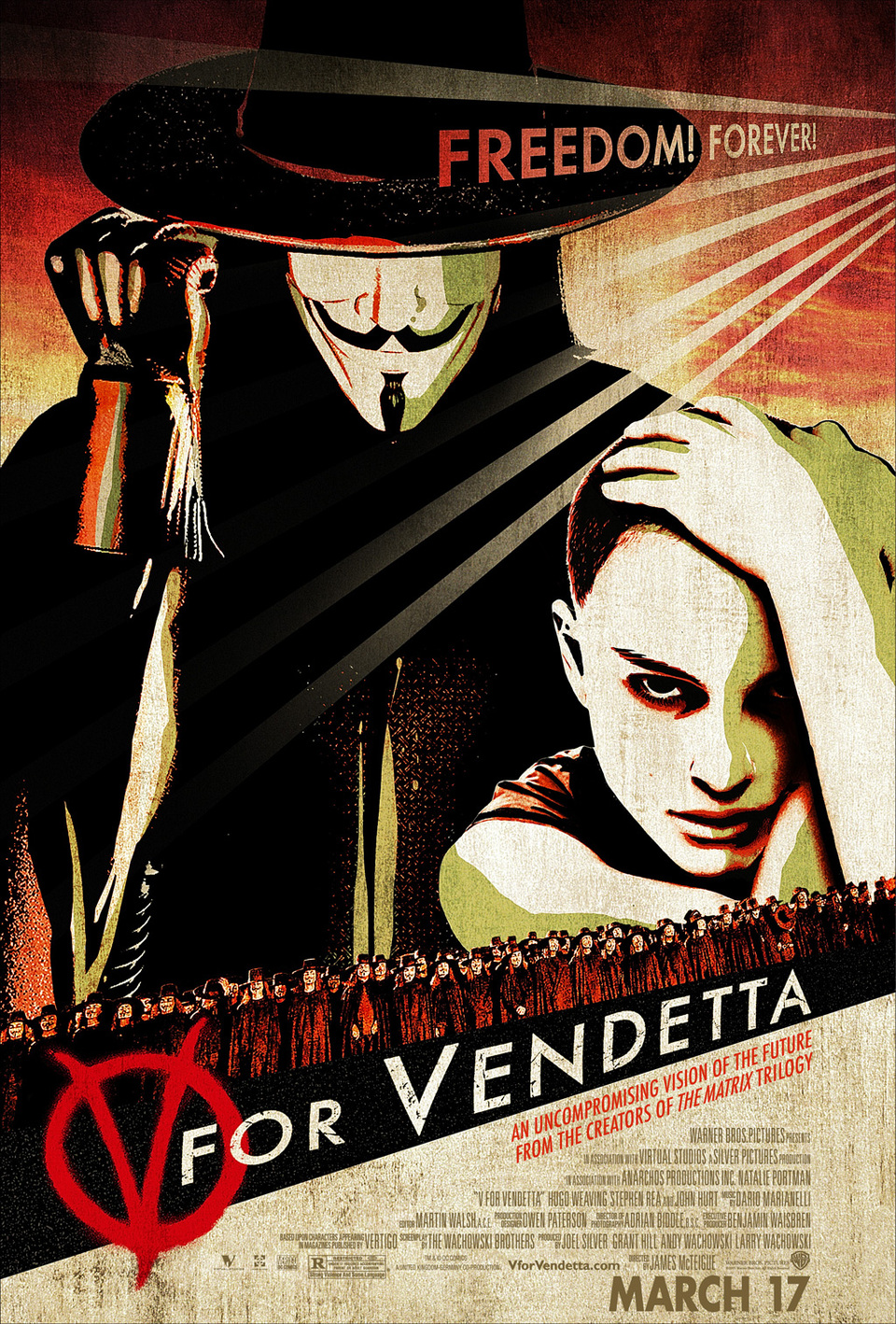 Cartel de V de Vendetta - Estados Unidos