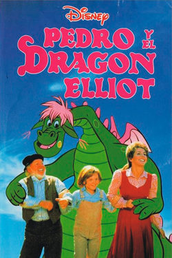 Cartel de Pedro y el dragón Elliot