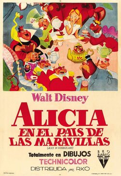 Cartel de Alicia en el país de las maravillas