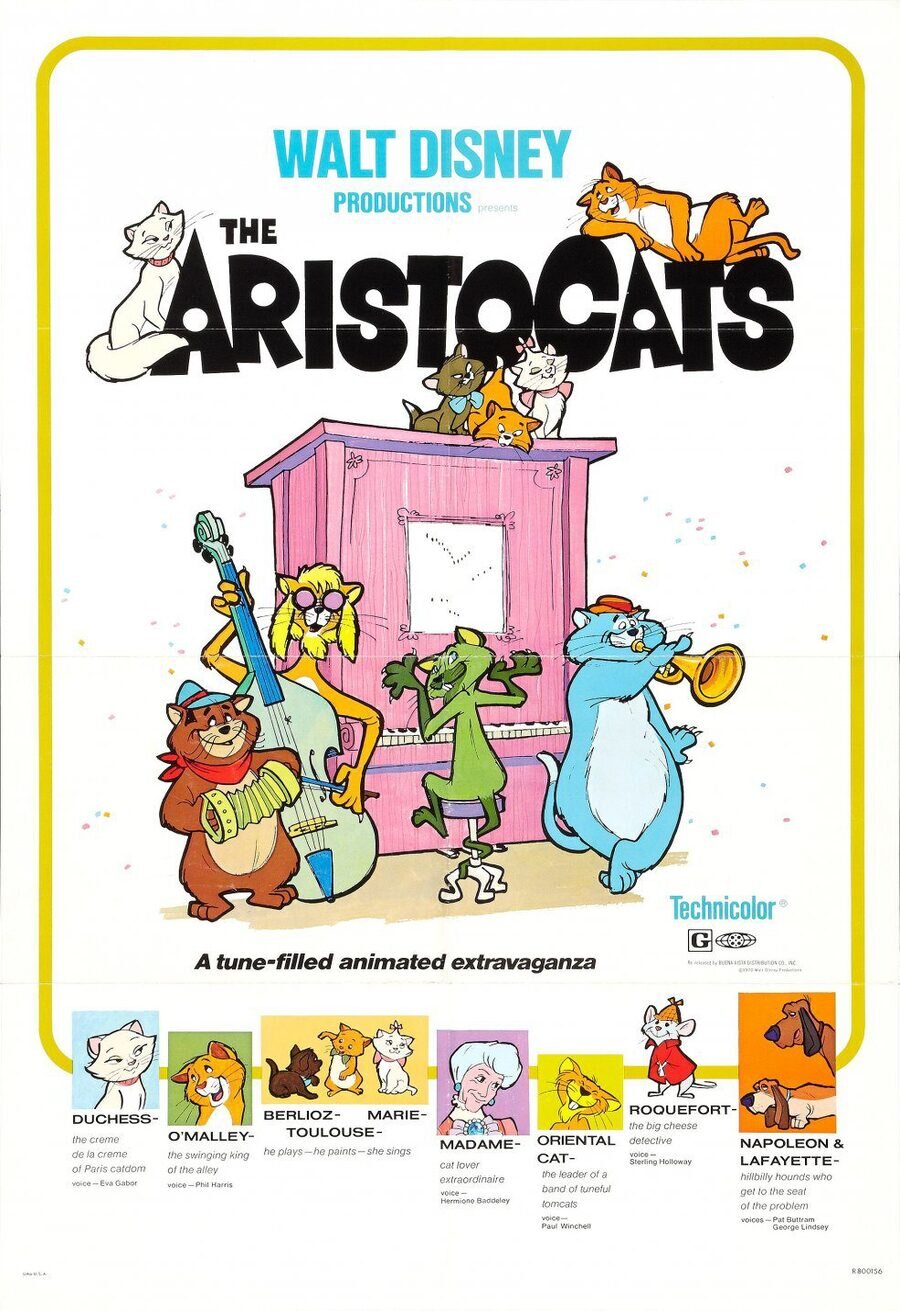 Cartel de Los aristogatos - EEUU