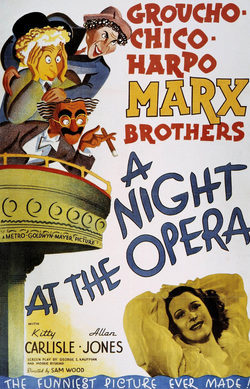 Cartel de Una noche en la ópera