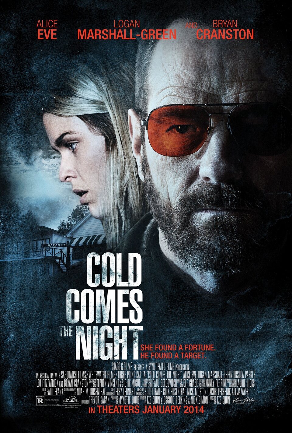Cartel de Cold Comes the Night - Estados Unidos