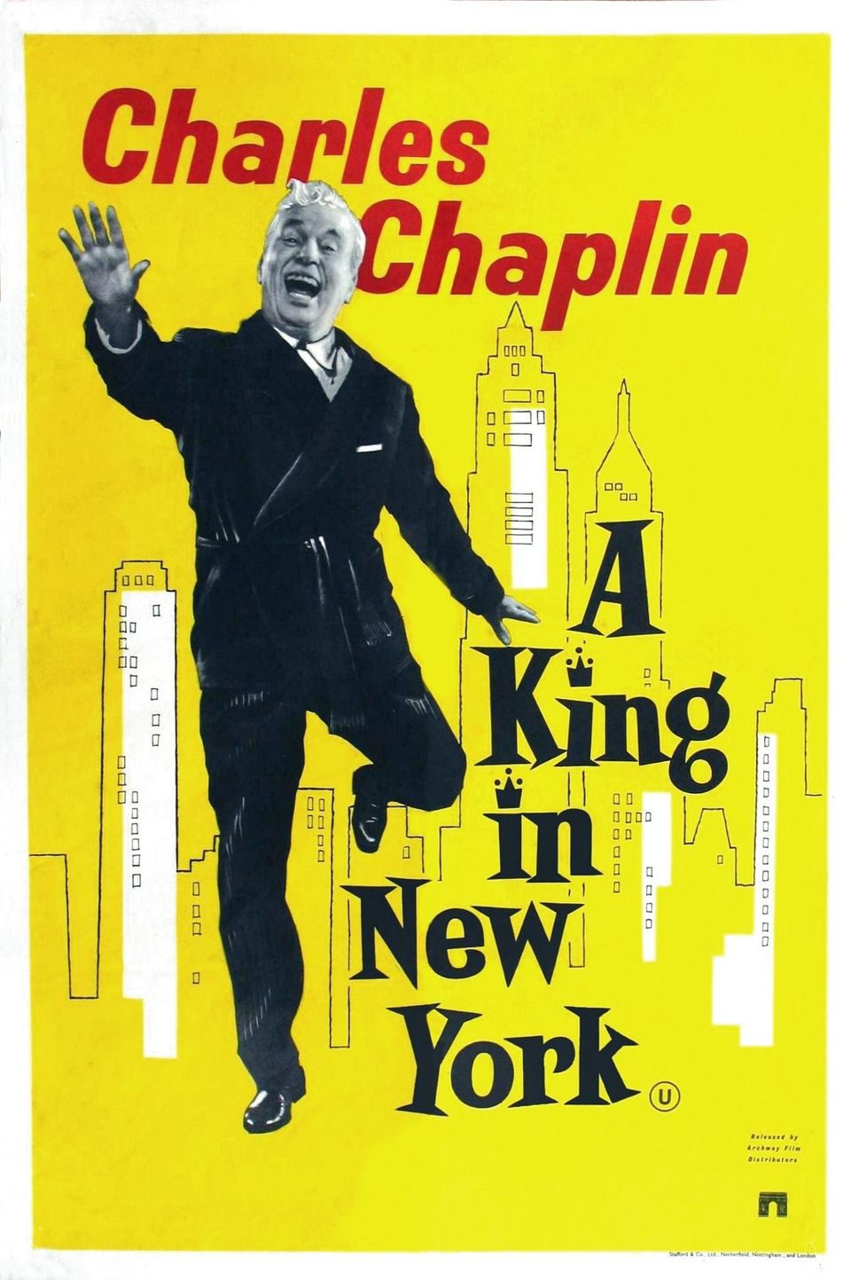 Cartel de Un rey en Nueva York - Reino Unido