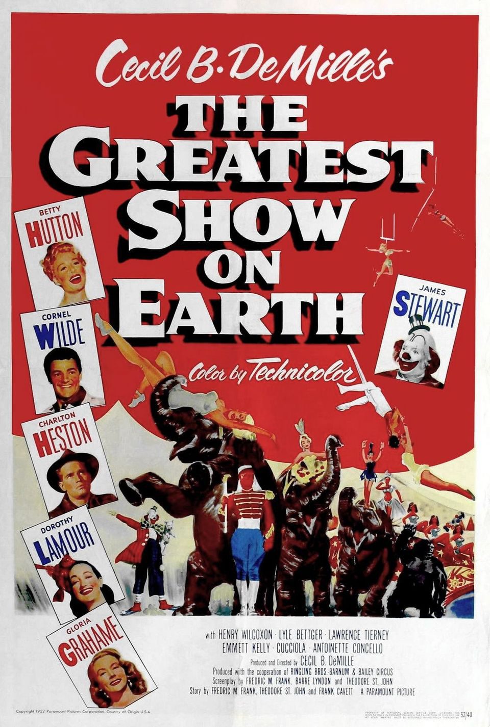 Cartel de El mayor espectáculo del mundo - Estados Unidos