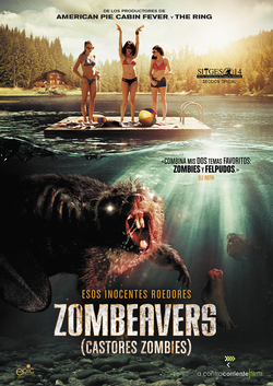Cartel de Zombeavers (Castores zombies)