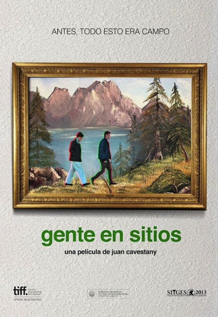 Cartel de Gente en sitios - España