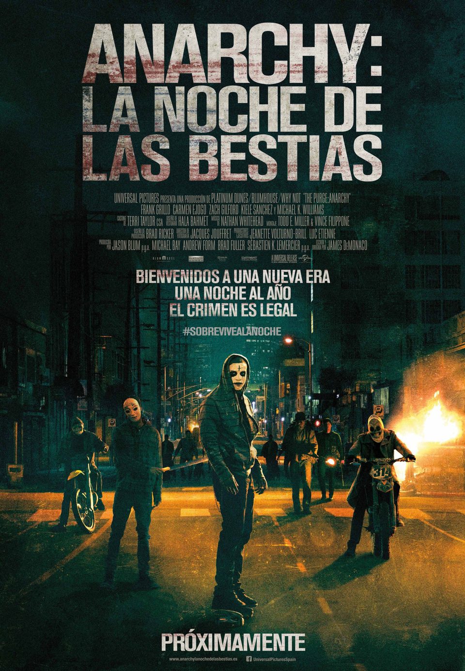Cartel de Anarchy: La noche de las bestias - España