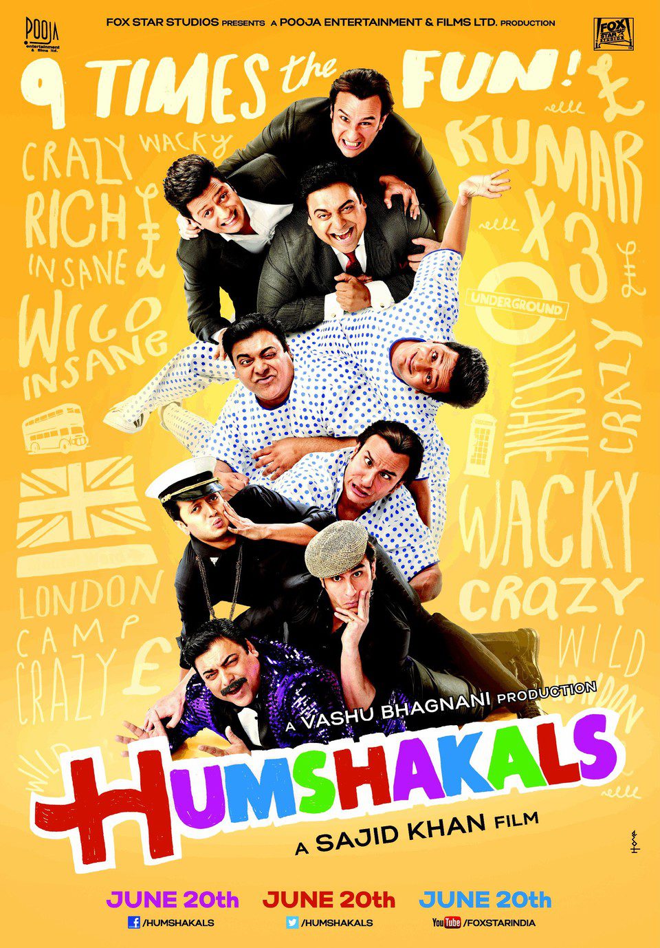 Cartel de Humshakals - Reino Unido