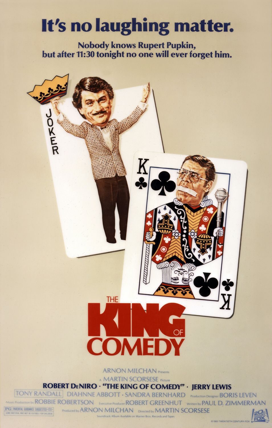Cartel de El rey de la comedia - Estados Unidos