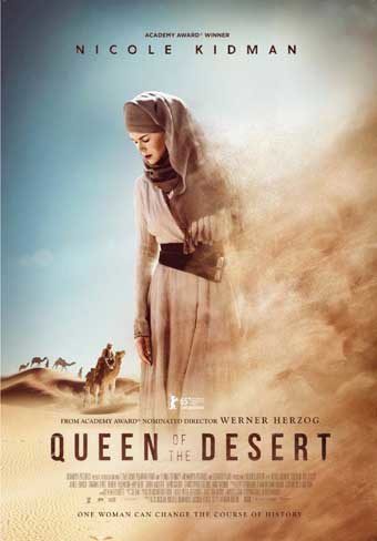 Cartel de La reina del desierto - EEUU
