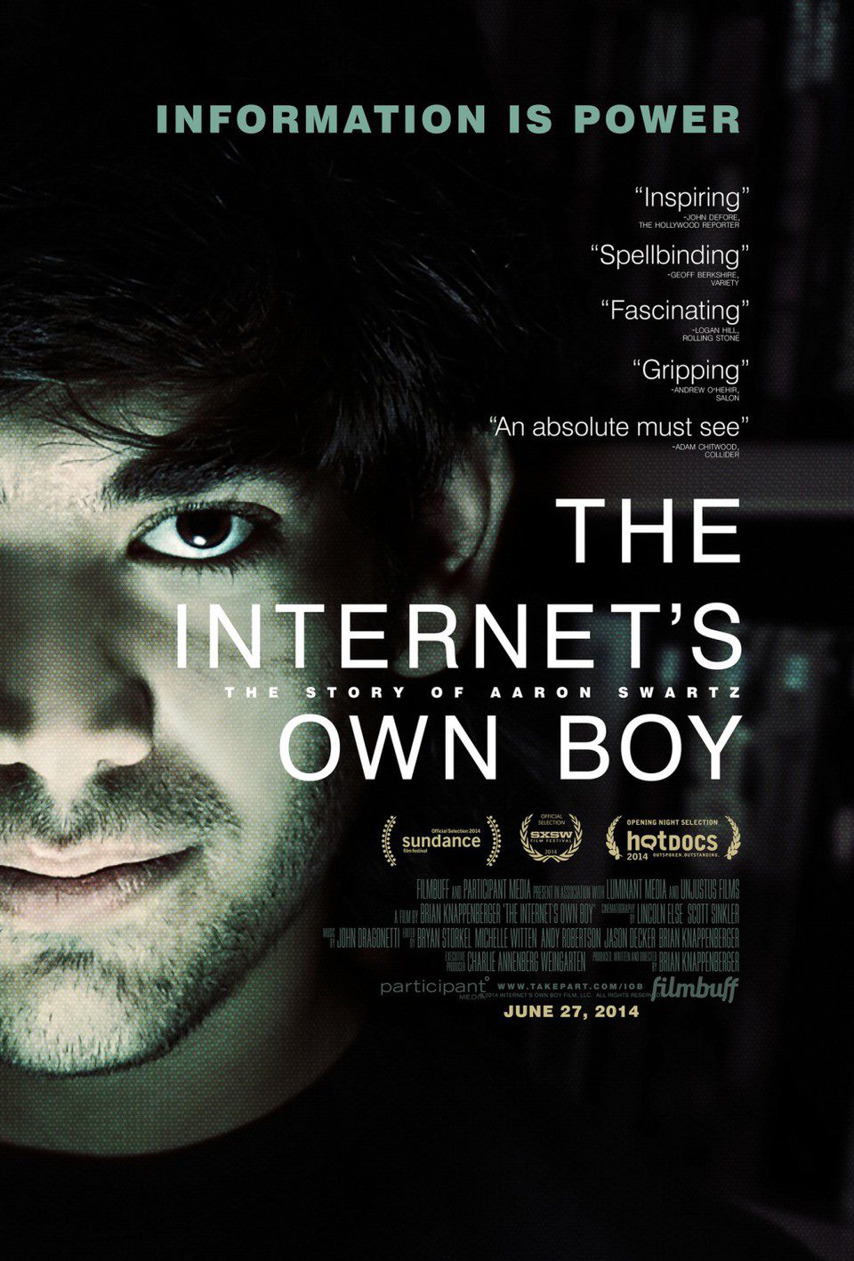 Cartel de The Internet's Own Boy: The Story of Aaron Swartz - Estados Unidos