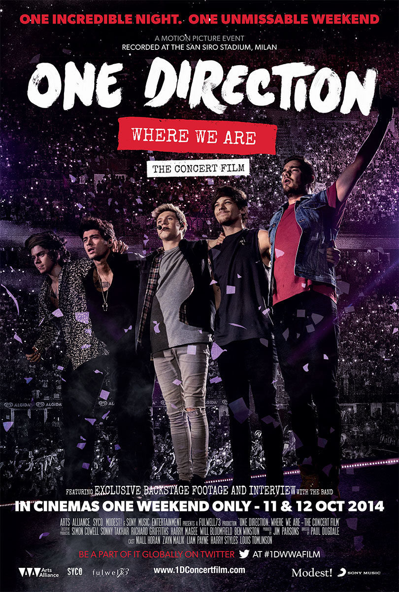 Cartel de One Direction: Where We Are - The Concert Film - Reino Unido