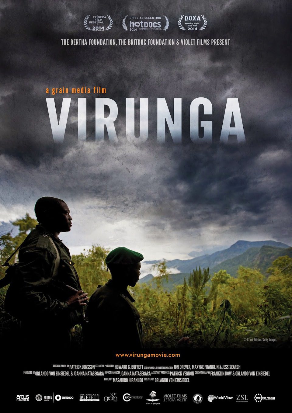 Cartel Reino Unido de 'Virunga'