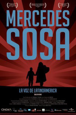 Cartel de Mercedes Sosa: La voz de Latinoamérica