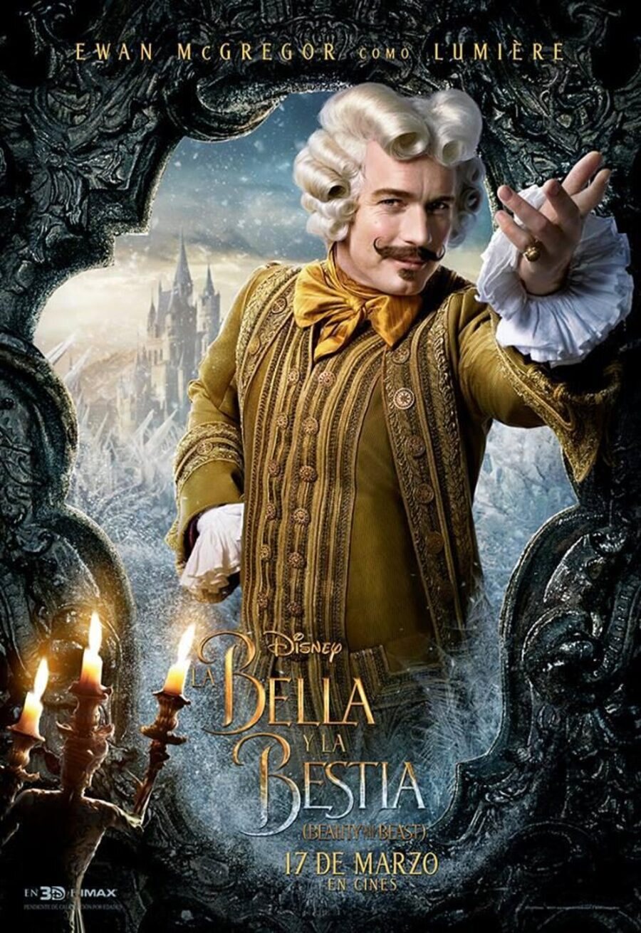 Cartel de La bella y la bestia - Lumière