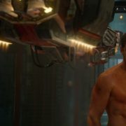 Chris Pratt con el torso desnudo en 'Guardianes de la Galaxia'