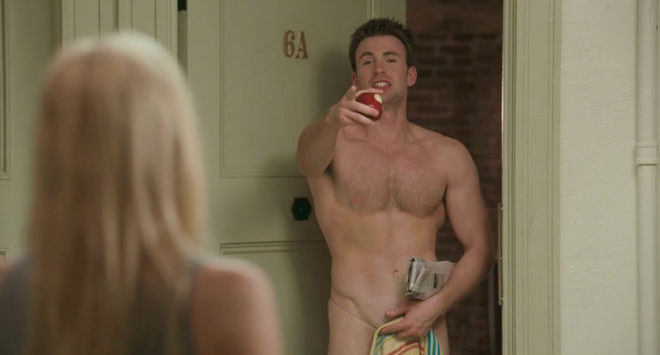 Chris Evans desnudo en una escena de 'Dime con cuántos'