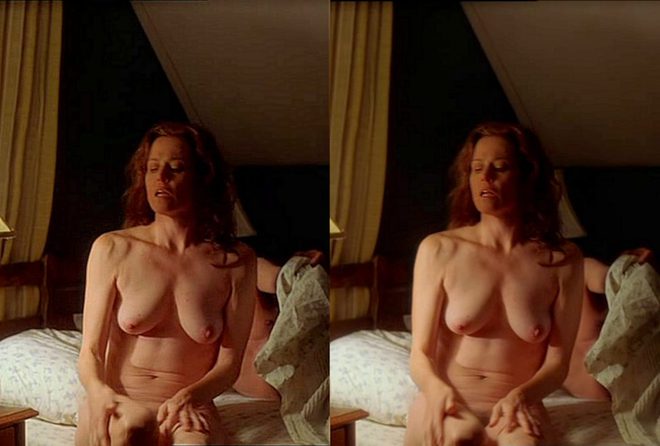 Sigourney Weaver desnuda sobre la cama en 'Mi mapa del mundo'