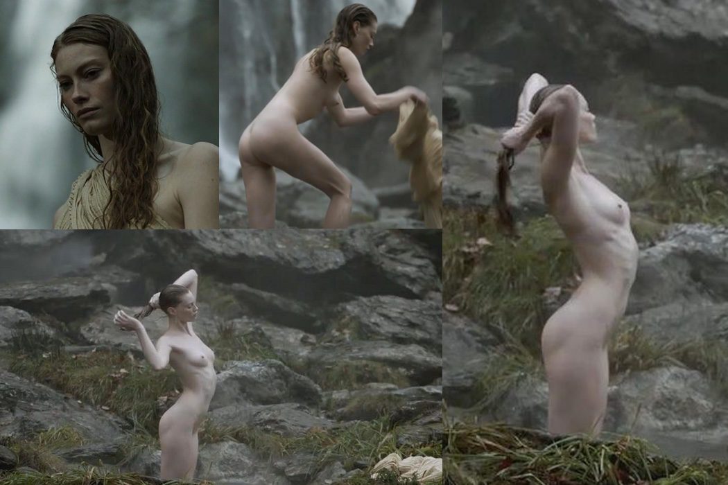 Alyssa Sutherland totalmente desnuda en 'Vikings'
