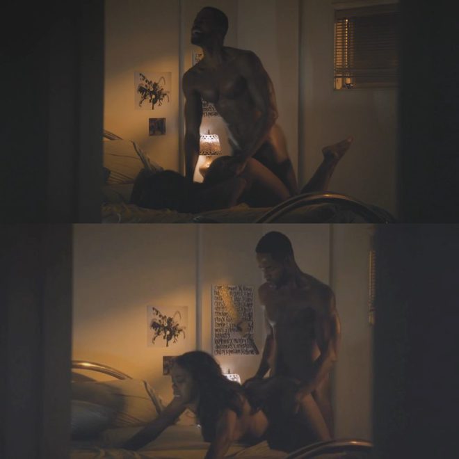 Dominique Perry y Rayven Mervin practicando sexo en 'Insecure'