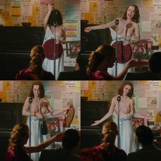 Rachel Brosnahan enseña los pechos en 'The Marvelous Mrs. Maisel'