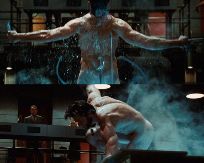 Hugh Jackman desnudo en 'X-Men Orígenes: Lobezno'