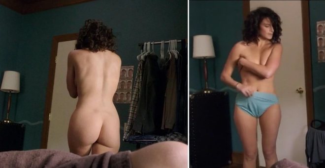 Jenny Slate muestra su trasero en 'My Blind Brother'