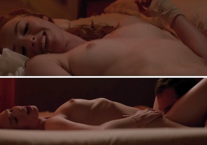 Freya Mavor muestra sus pechos en 'The Lady In the Car with Glasses and a Gun'