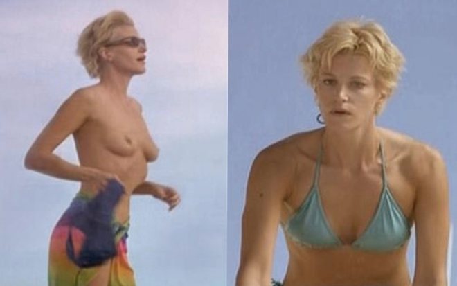 Anna Gunn enseña sus tetas en 'Dos granujas y un bebé'