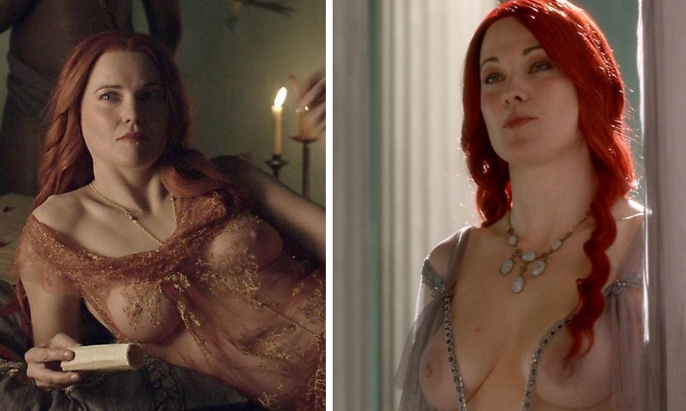Lucy Lawless enseña sus pechos en 'Spartacus'