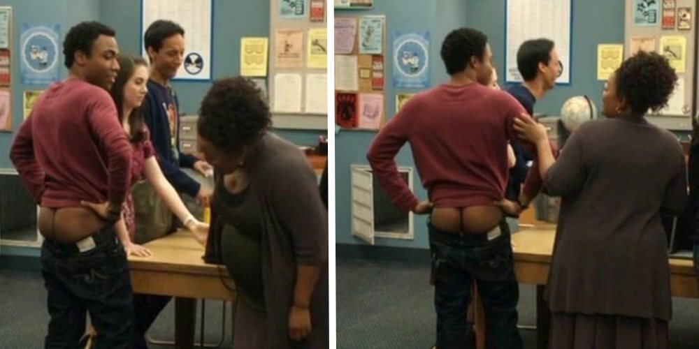Donald Glover enseña el trasero en 'Community'