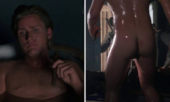 Emilio Estevez enseña su trasero en 'Arma joven'