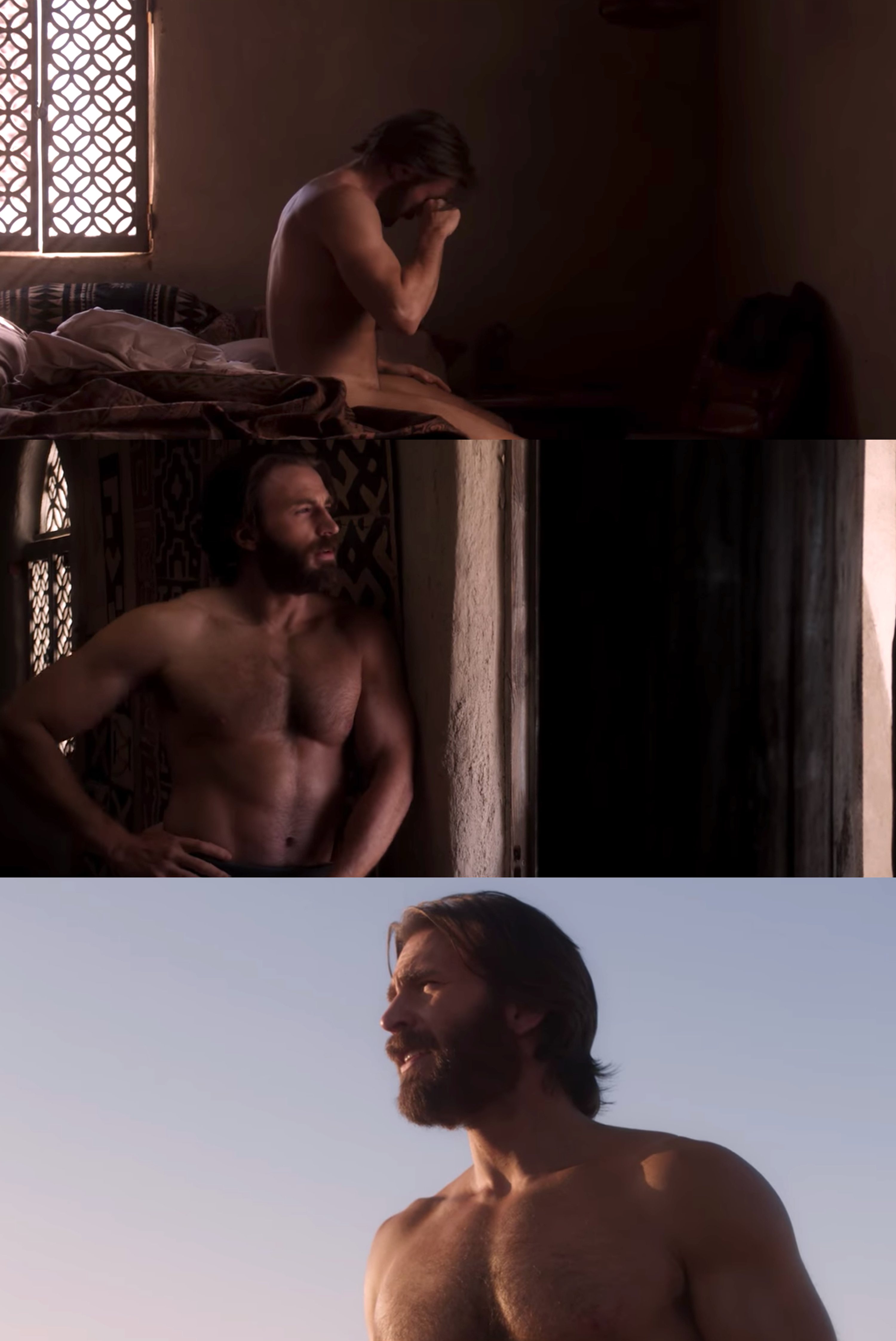 Chris Evans escenas desnudo y sin camiseta en 'Rescate en el Mar Rojo'