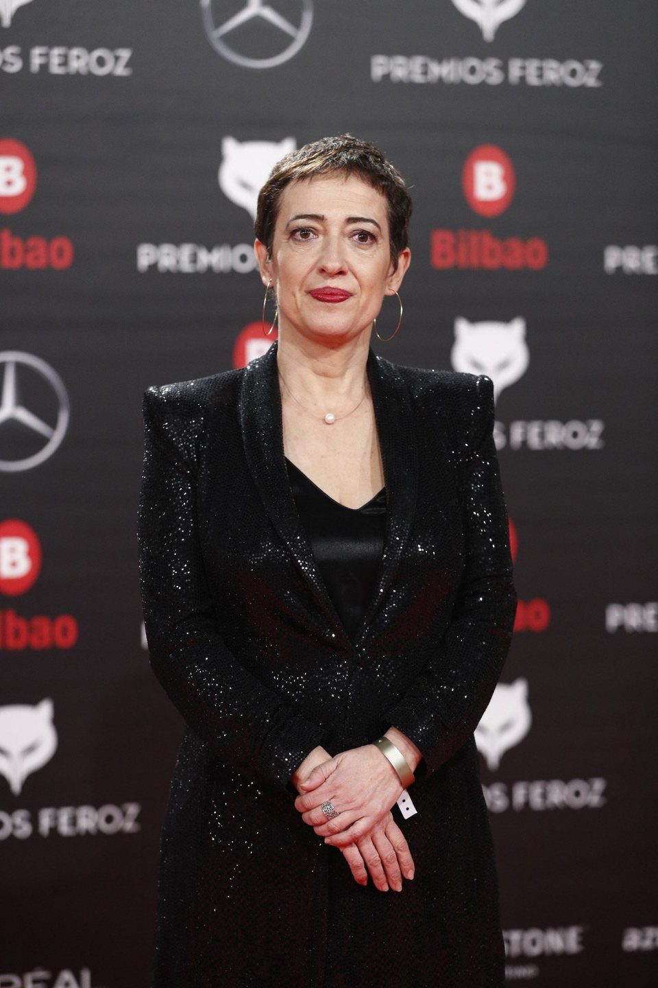 Maria Guerra, presidenta de la AICE, en la alfombra roja de los Premios Feroz 2019