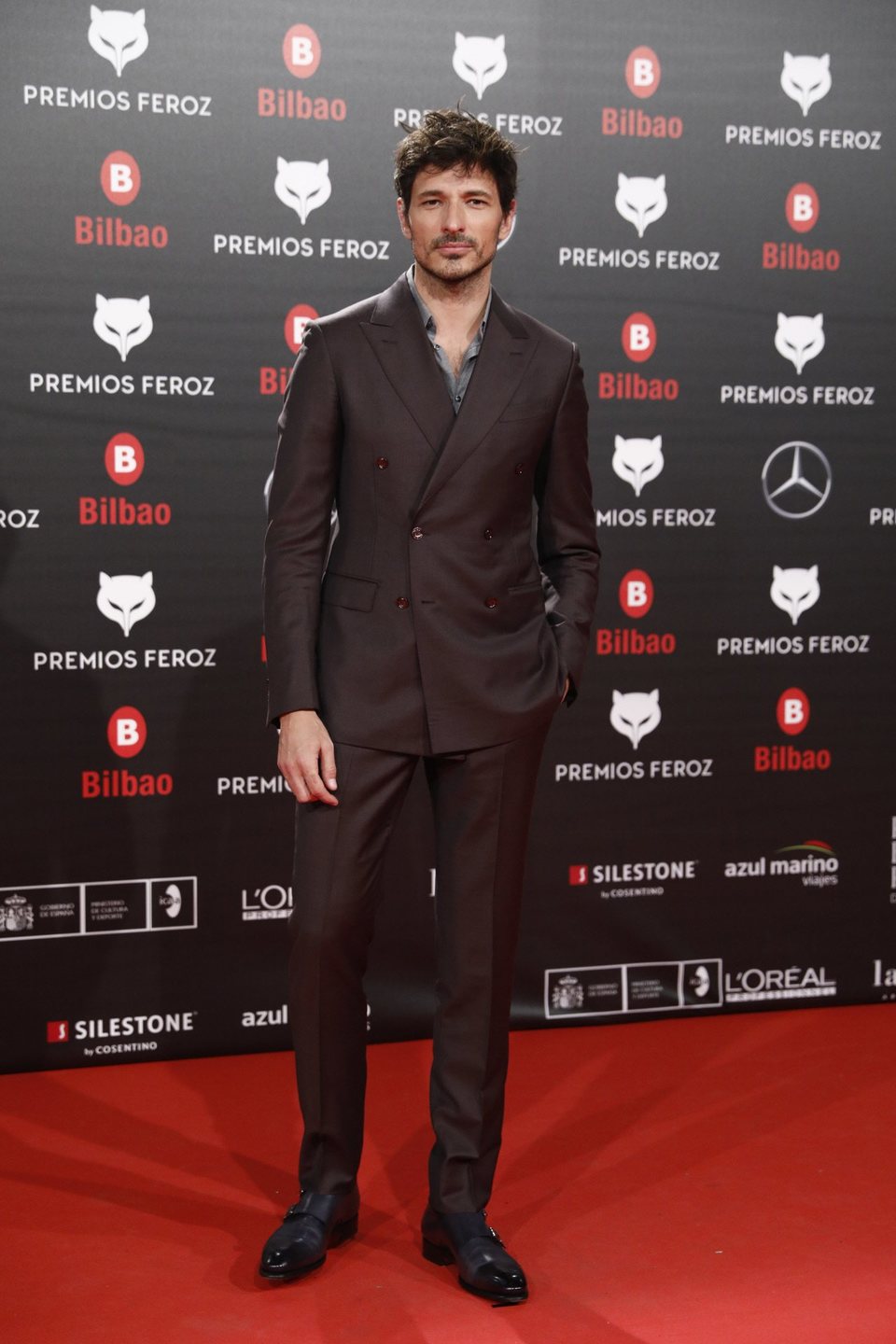 Andrés Velencoso en la alfombra roja de los Premios Feroz 2019