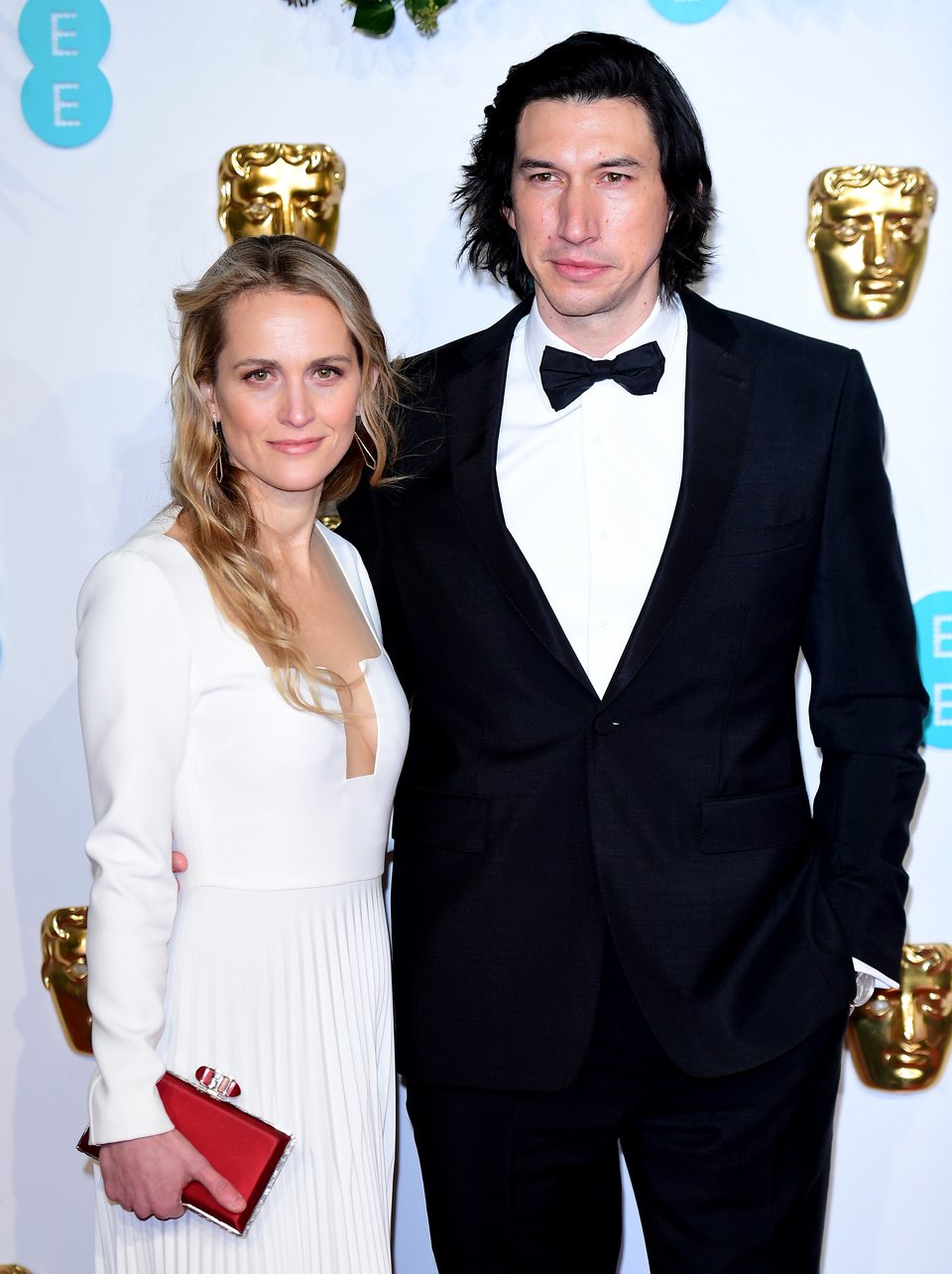 Adam Driver y Joanne Tucker en la alfombra roja de los BAFTA 2019