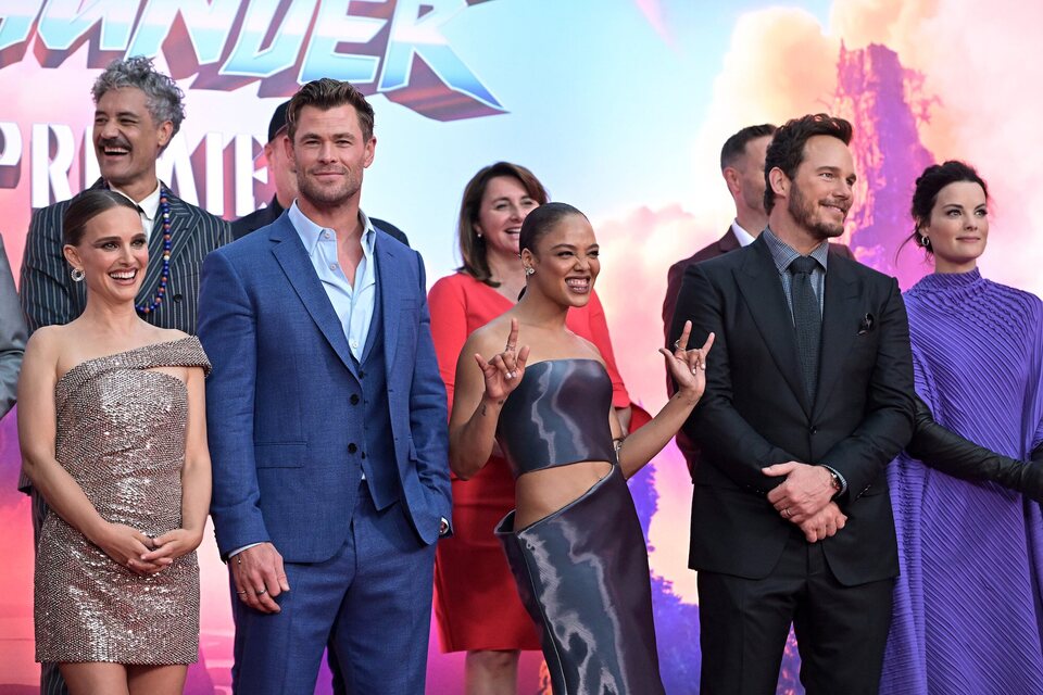El reparto de 'Thor: Love and Thunder' en la premiere mundial
