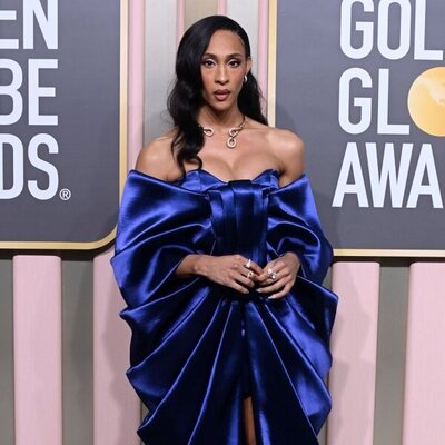 Michaela Jaé Rodriguez en la alfombra roja de los Globos de Oro 2023