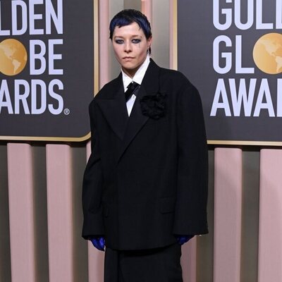 Emma D'Arcy en la alfombra roja de los Globos de Oro 2023
